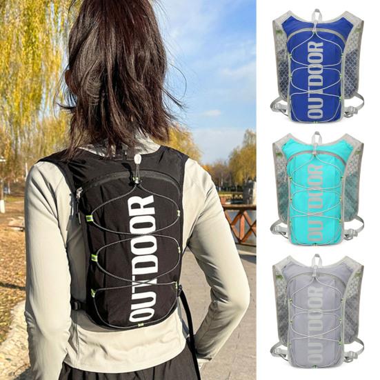 Hydration Backpack Multi-Pocket Water Backpack with Hydration Bladder Reflective Strip Hydration Pack for Hiking Running Cycling