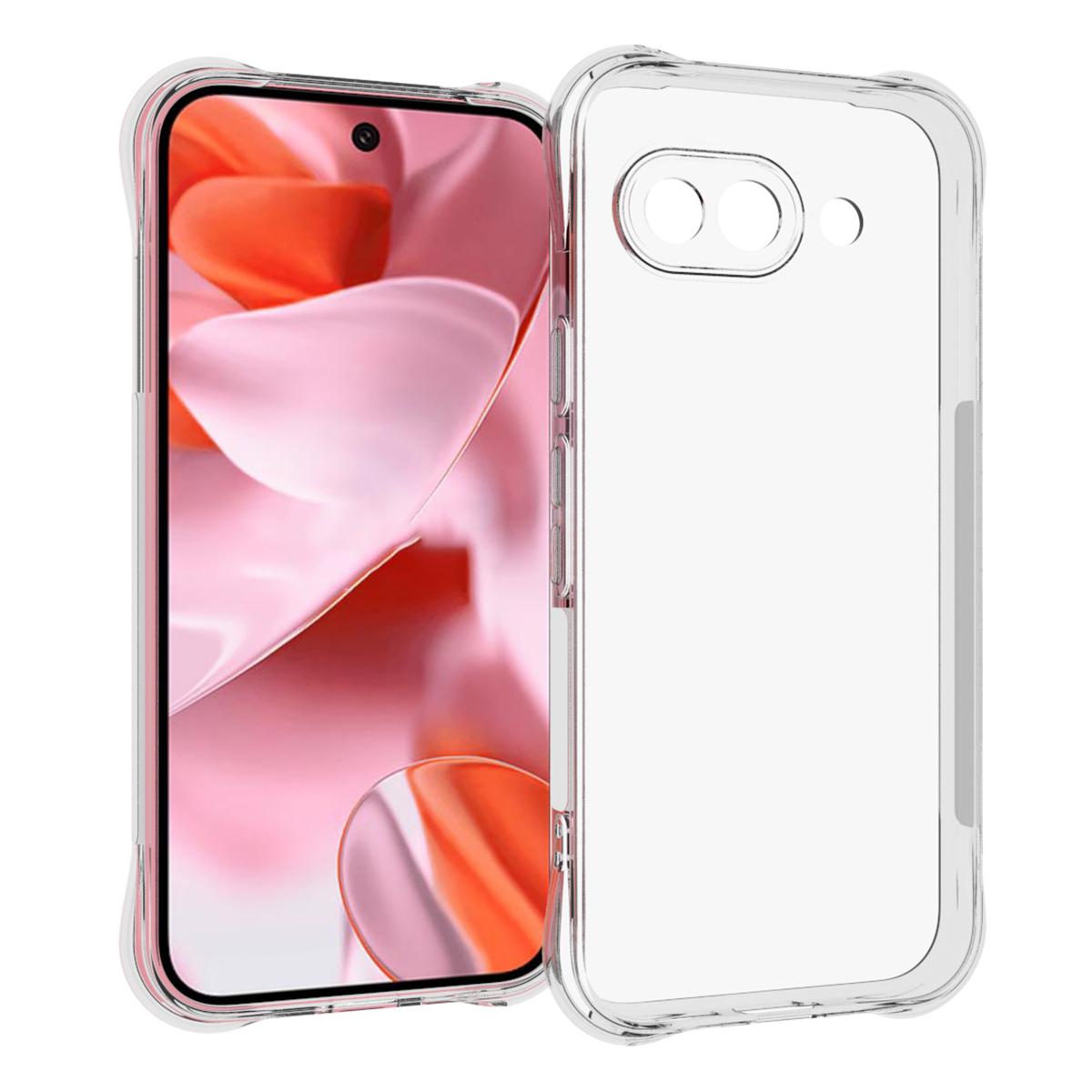 

For Google Pixel 9a TPU Phone Case Non-Slip Transparent Mobile Phone Cover Style A