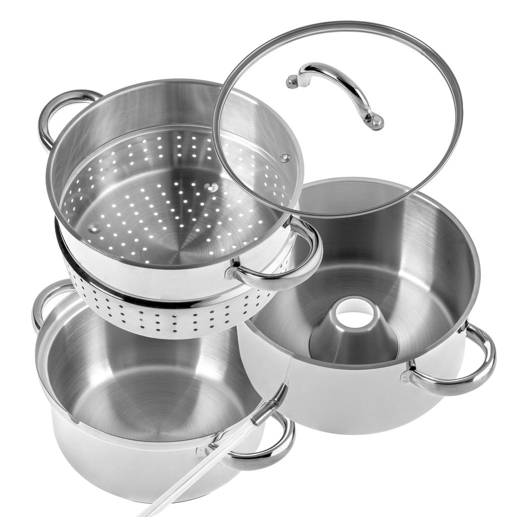 KADAX Juicer Pot 5L Stainless Steel Steamer For Induction Induction Gas Steel 3IN1
