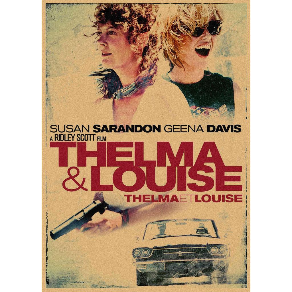 Thelma & Louise Retro Poster Kraftpapier Wandkunst Wandbild 364