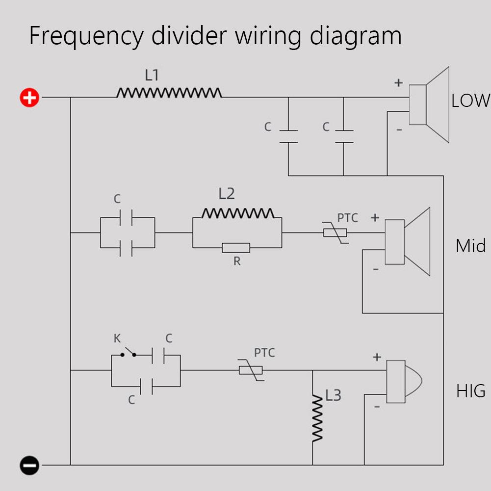 3 Wege 250W Frequenzteiler Hoch Mittel Tieftöner Audio HiFi Filter Platine 5200Hz-5500Hz Einstellbar Audio Systeme Upgrade