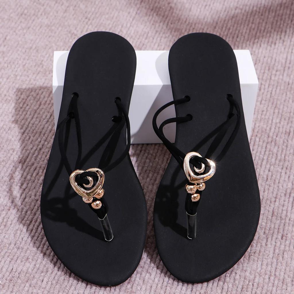 4 Seasons Women Bohemian Style Slip-On Sandals, Anti-Slip Flip Flops Casual Shoes