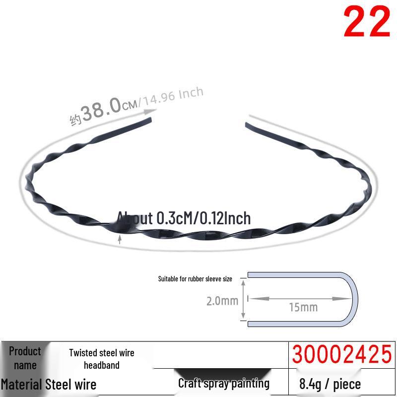 Unisex Invisible Sports Iron Headband - Korean Style Wave Hair Clip.