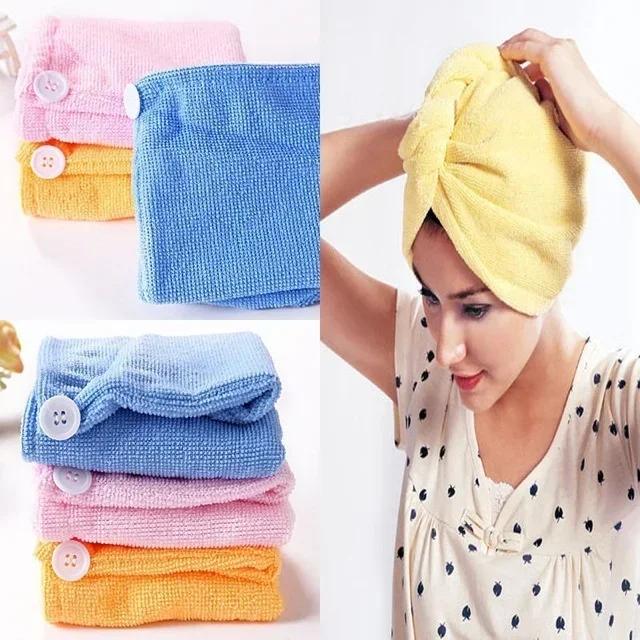 1/5PCs Soft Microfiber Bath Towel Hair Dry Hat Cap Quick Drying Lady Bathing Accessories Shampoo Random Color