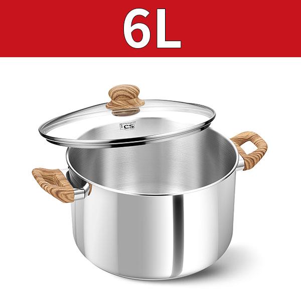 4/6 Quart Stainless Steel Soup Pot with Lid Non Stick Stock Pot Stews Pasta Soup Spaghetti Cooking Pot Suitable for All Stoves