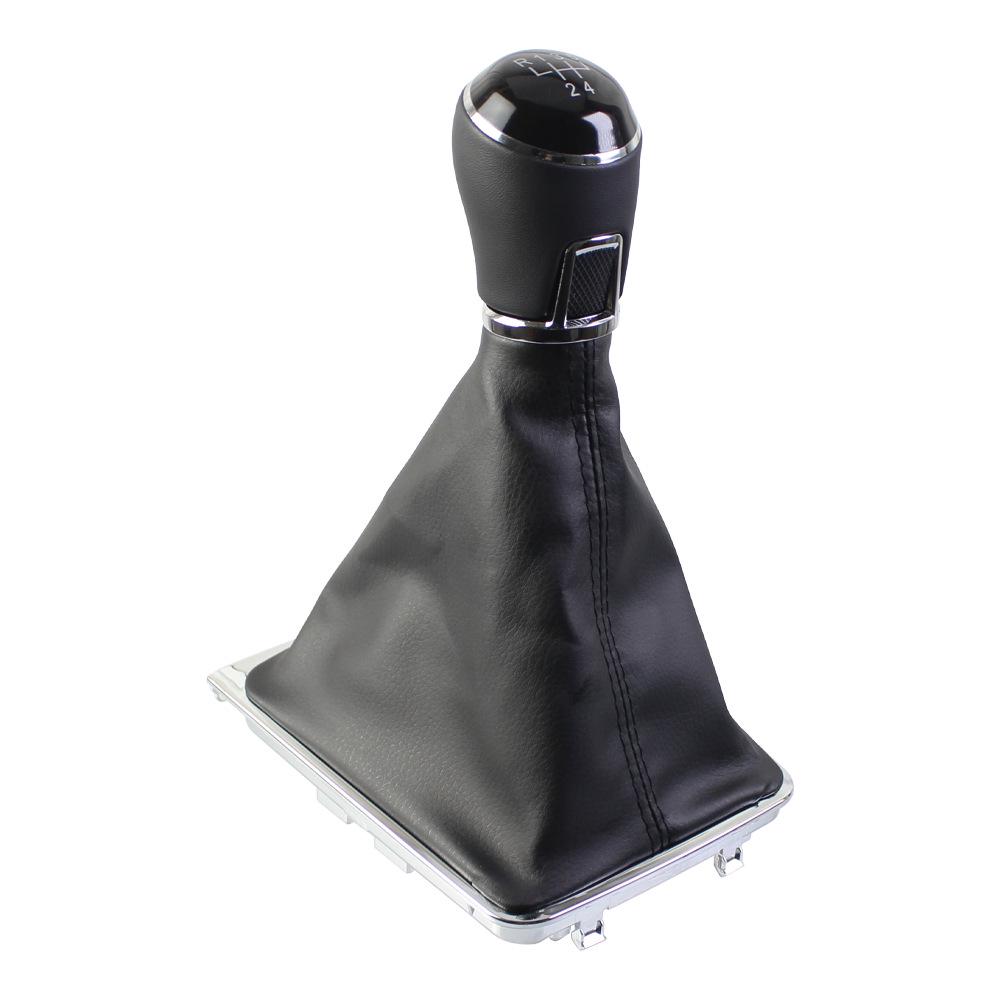 

Volkswagen Passat B7 Leather Gear Shift & Handbrake Dust Cover Set Black Cap 6-Speed