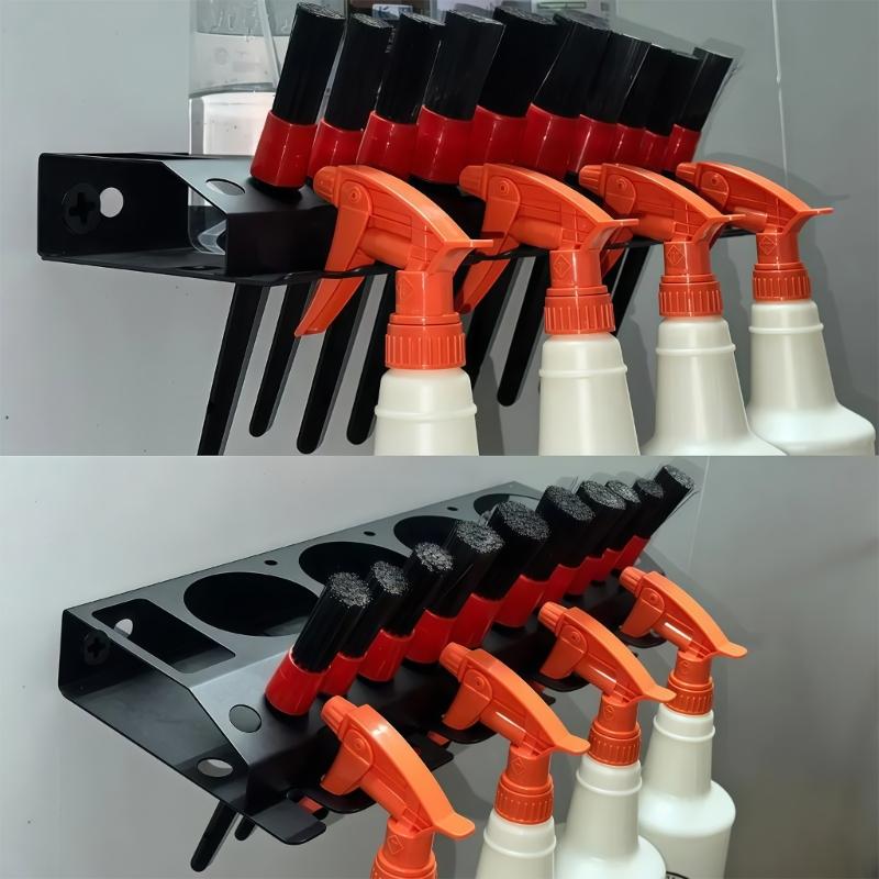 Dark Iron Storage Shelf For Liquid Containers Brushes And Air Powered Components Up To 3 Inches