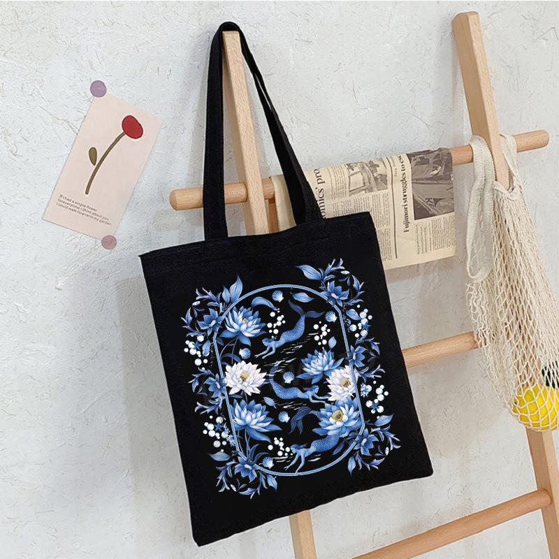 Sea Animals Sea Animals Handbag Going Out Portable Large Capacity Messenger Bag Casual Canvas Bag