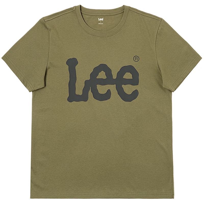 Lee Men's Standard Fit Crew Neck Logo Print Short Sleeve T-Shirt