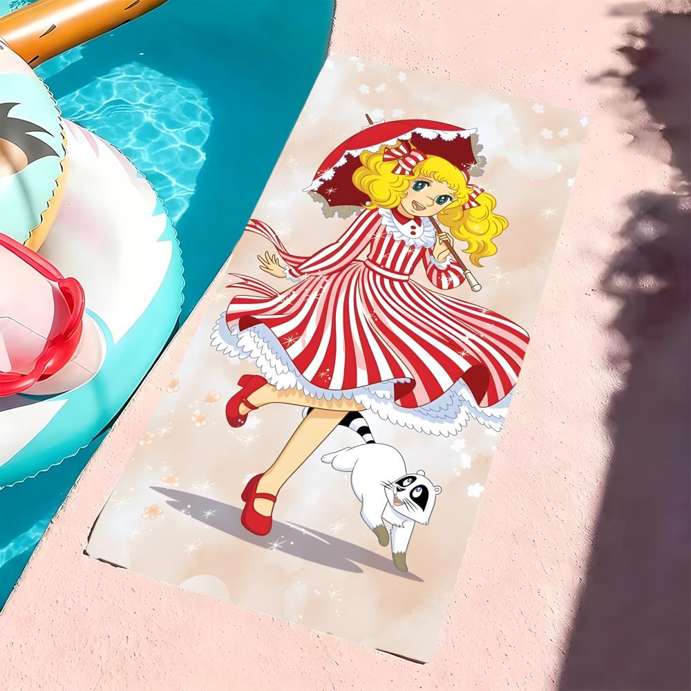 C-Candy Candy-S Towel Microfiber Beach Towel, Quick-Dry, Sand-Free, Ultra-Fine Fiber, Super Soft.