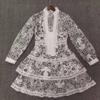 Autumn 2023 Embroidered U-Neck Lace Lantern Sleeve Dress for Women