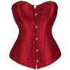 Corset satinat push-up cu control abdominal și tanga