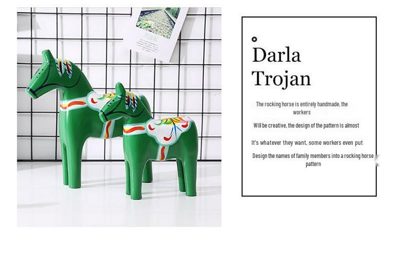 Nordisch geschilderd palissander Dala paard ornament voor huisdecoratie