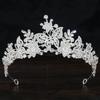 Sweet Butterfly Floral AB Color Crystal Crown Rhinestone Princess Pageant Diadem Wedding Hair Accessories Tiaras Jewelry