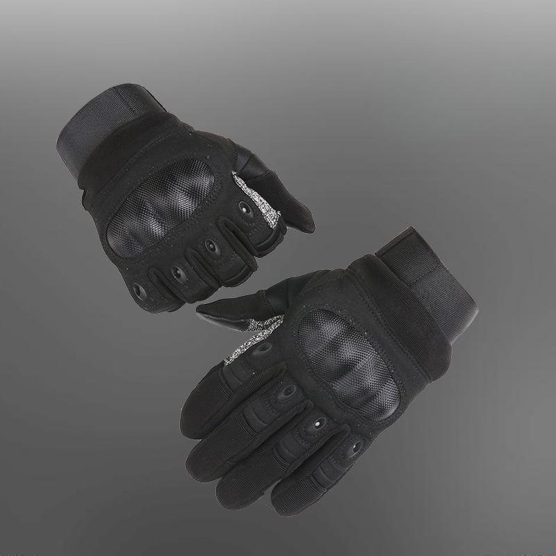 Tactical Gloves Full Finger Touch Screen Carbon Fiber Shell Joint Protection Non Slip Anti Cut Men's Outdoor Fitness Cycling Half Finger Gloves