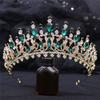 Baroque Gorgeous Crystal Tiaras and Crowns Bride Headdress Royal Queen Bridal Diadem Princess Wedding Crown Hair Jewelry