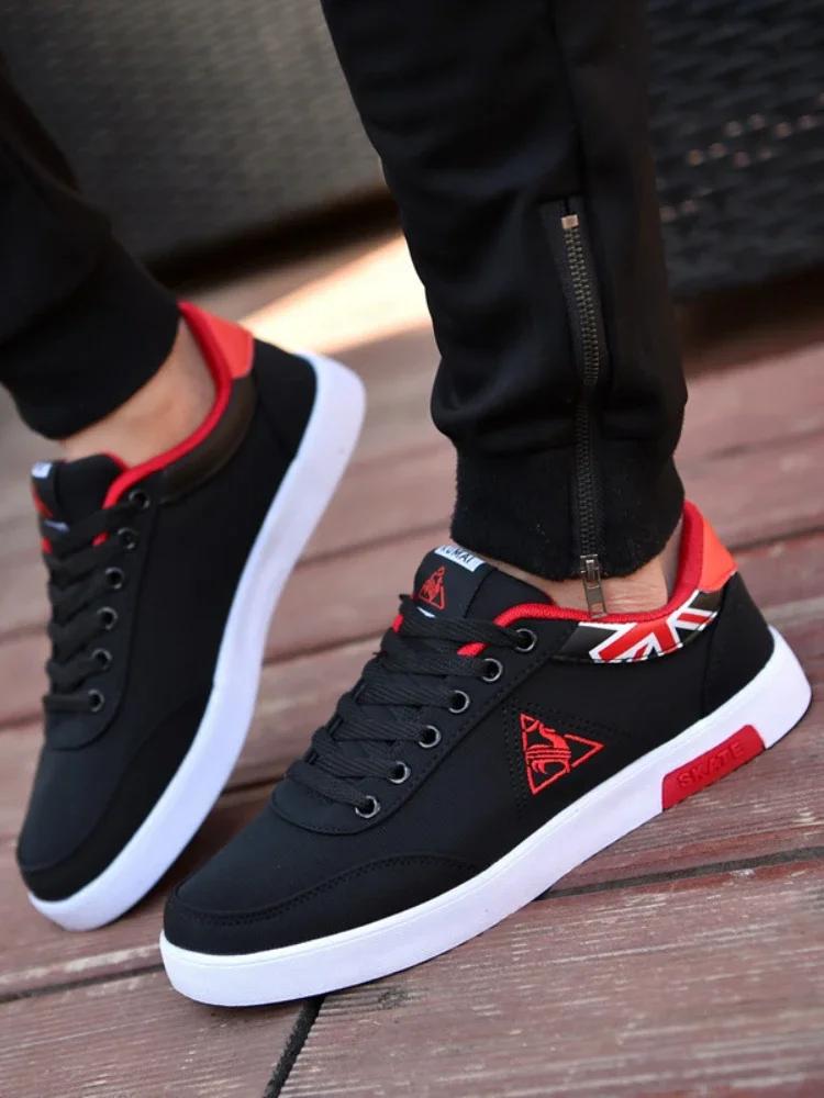 Fashion Sneakers Flat with Canvas Shoes for Men Breathable Outdoor Casual Cloth Shoes Lightweight Men Vulcanized Shoes Tenis Masculinos