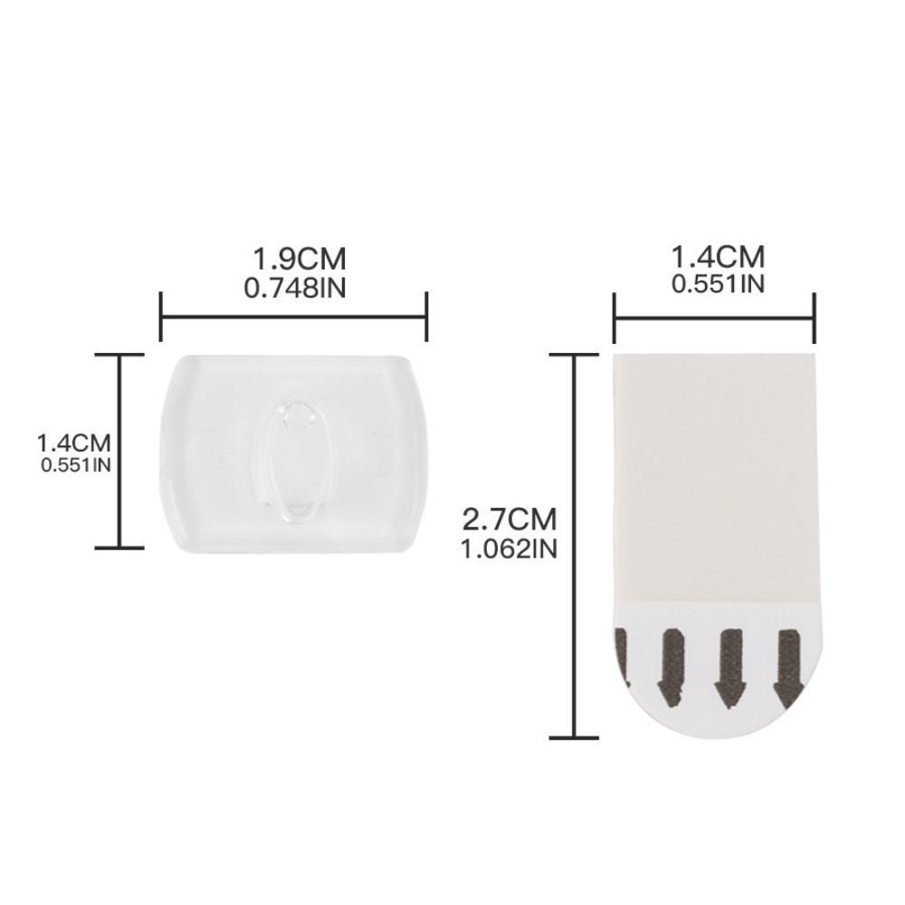 20Pcs Mini Size Seamless Adhesive Hooks Damage Free Damage Free Hanging Light Clips  Indoor Lights