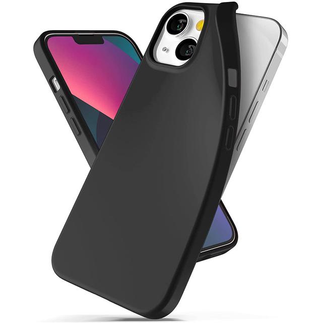 

Ультратонкий матовый силиконовый мягкий чехол для iPhone 14 13 12 Mini 11 Pro XS Max X XR SE 3 7 8 6S 6 Plus сплошной черный цвет задняя крышка for iPhone 14 Pro