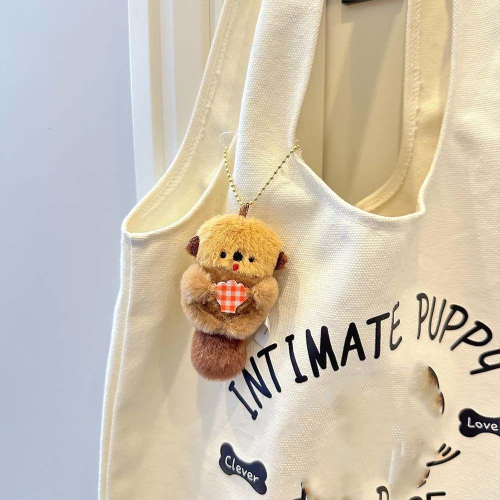 Doll Otter Hold Shell Key Chain Trinket Anime Key Ring Cute Backpack Charms  Gift