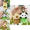 Charming Capybara Plush Keychain Coin Purse For Students Perfect Miniature Gift