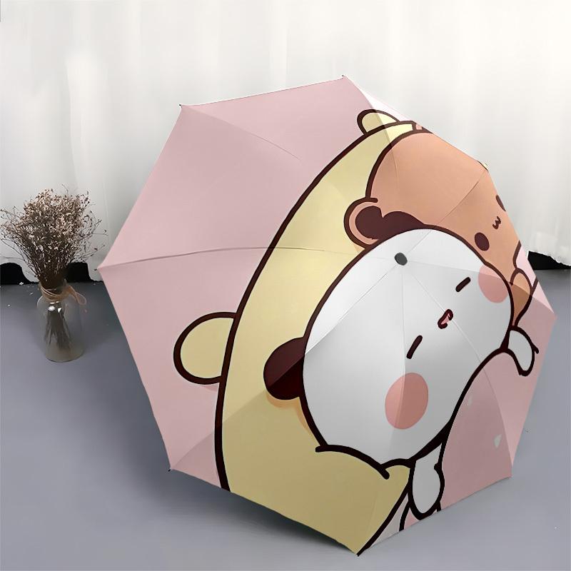 Panda, Selfie Automatic Opening and Closing, 8 Rib Structure Portable Umbrella, Suitable for Men and Women In All Seasons Perfect Gift for