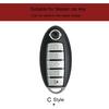 Leather Car Key Fob Cover Compatible With Nissan Keyless Remote Control For Nissan X-Trail Rogue Altima Quest Pathfinder Sentra Patrol Cima Fuga