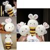 Bee Bunny Plush Toy For Girls With Pp Cotton Filling Cute Rabbit Gift For Kid