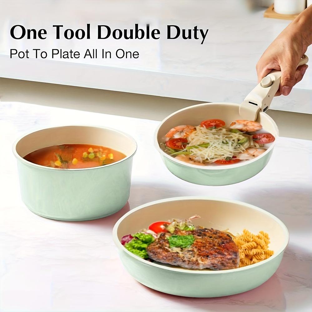 1/2pcs Detachable Pot Handle Versatile Pans Grip for Universal Pot Lifter Anti-scald Replaceable Clamp Kitchen Cookware Access