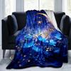 1pc Moon Printing Lightweight Flannel Blanket, Comfortable and Warm Blanket, for Camping Sofa Bed and Couch Office, in All Seasons