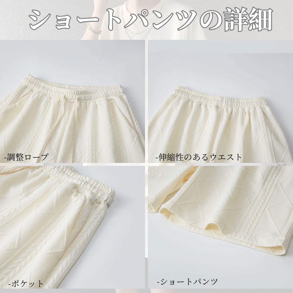 Aaronlive Short Sleeve and Short Pants Summer Loose and Cool Size 2XL Men's T-Shirt Set, Jersey, Casual, Moisture-Wicking, Quick-Drying, Fit, Stylish,