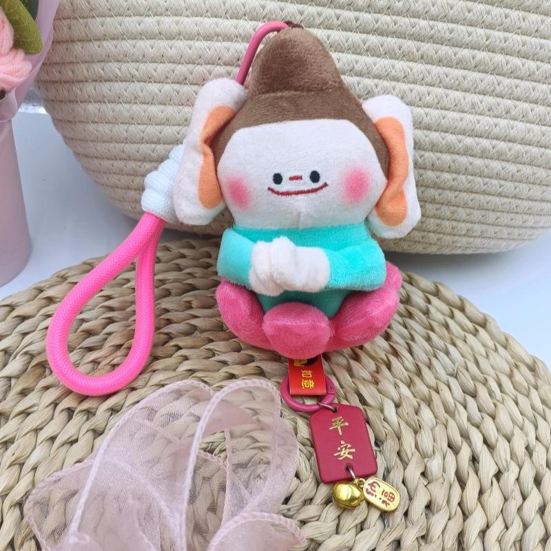 Cute Lotus Buddha Pendant Plush Toy Doll Buddha Companion Bag Pendant Keychain Doll