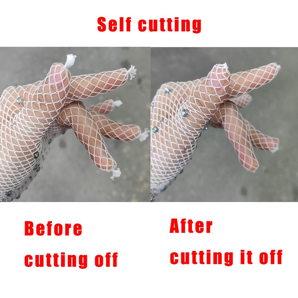 Women Sexy Thin Hollow Flash Drilling Grid Fishing Net Cosplay Halloween Ball Party Nightclub Pole Dance Accessories Gloves