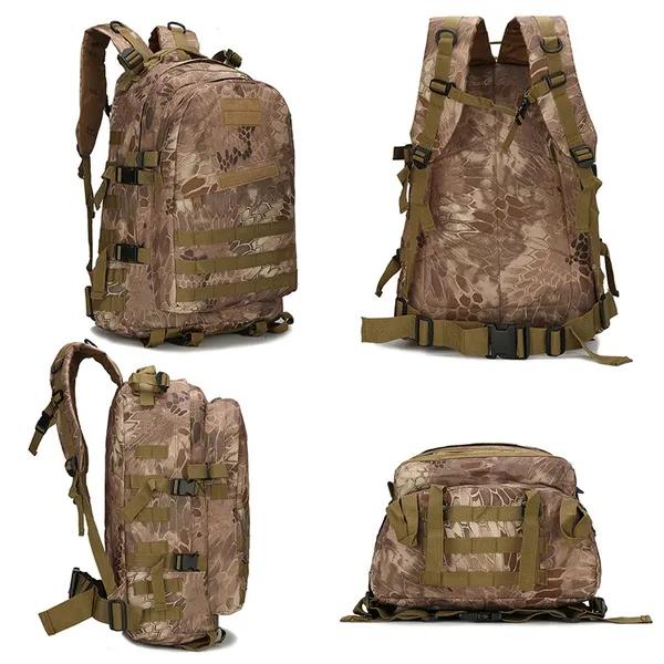 Unisex Outdoor Military Rucksacks Tactical Backpack Army Molle Waterproof Bags Sports Travel Camping Trekking Hiking Fishing Camouflage 3D Bags