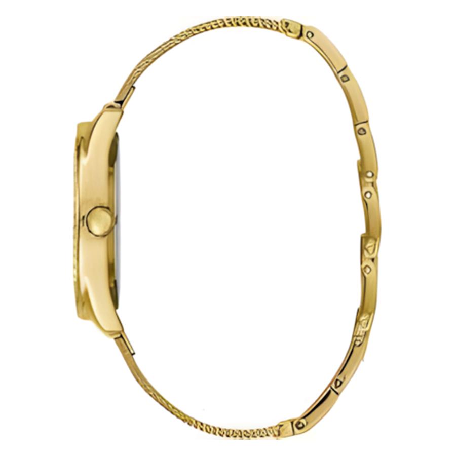 Ladies' Quartz Watch, Gold Dial, Mesh Strap, Crystal Inlay, Business Glamorous And Elegant Style, Dazzling And ShiningW1142L2