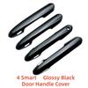 Car Decoration Stickers Accessories Door Handle Bowl Cover Trim Paste Style Glossy Black For Toyota Crown  Car Upgrade