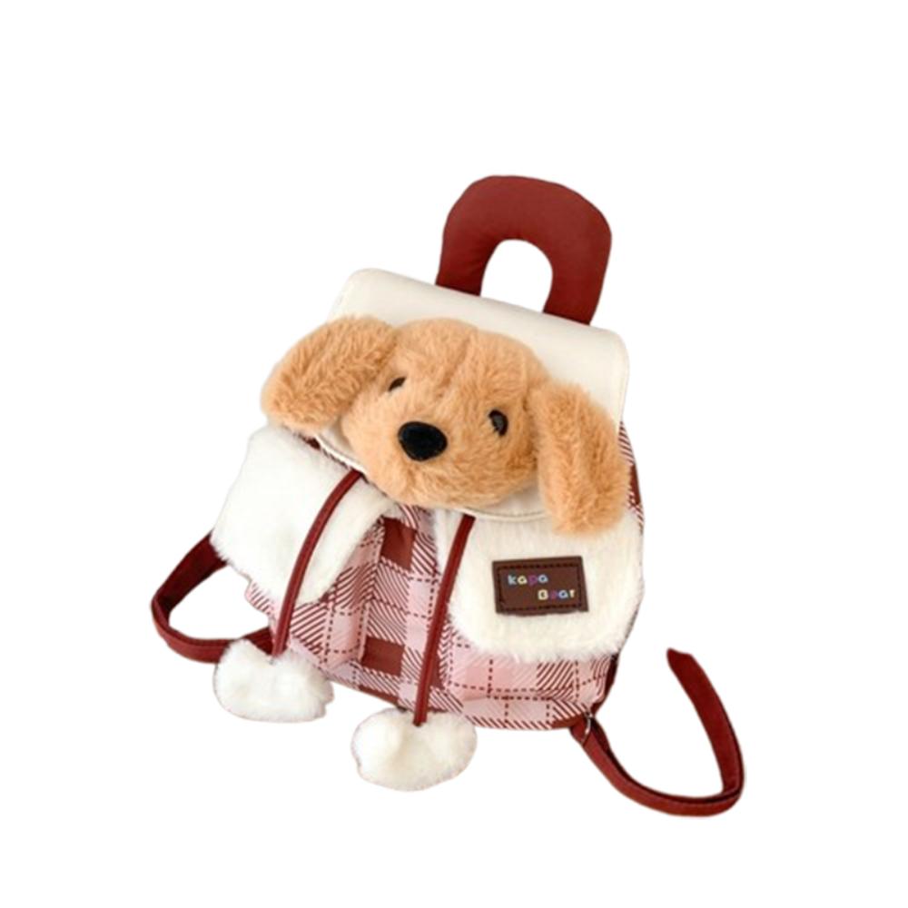 Adjustable Straps Rabbit Plush Schoolbag Large Capacity Animal Shoulder Bag  Gift розовый