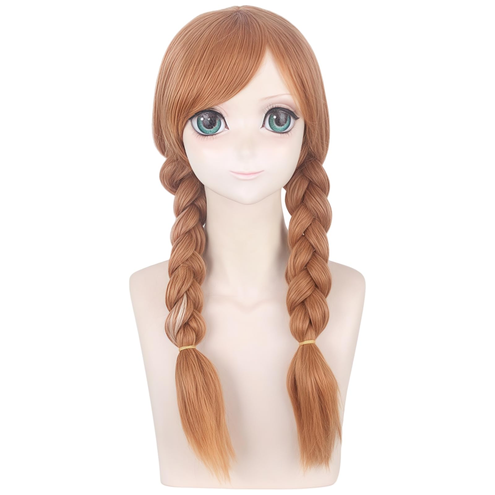 

Sizuuenn Frozen Anna Wig, Adult, Gold Brown, Cosplay Wig, Heat Resistant, with Net, for Events, School Festivals, Cultural Festivals, and Photo Shoots