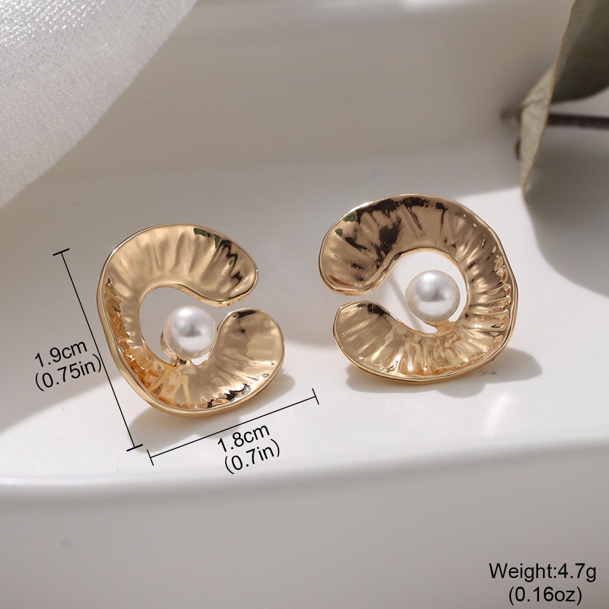 

Metal niche premium stud earrings light luxury new earrings starfish shell silver needle design earrings