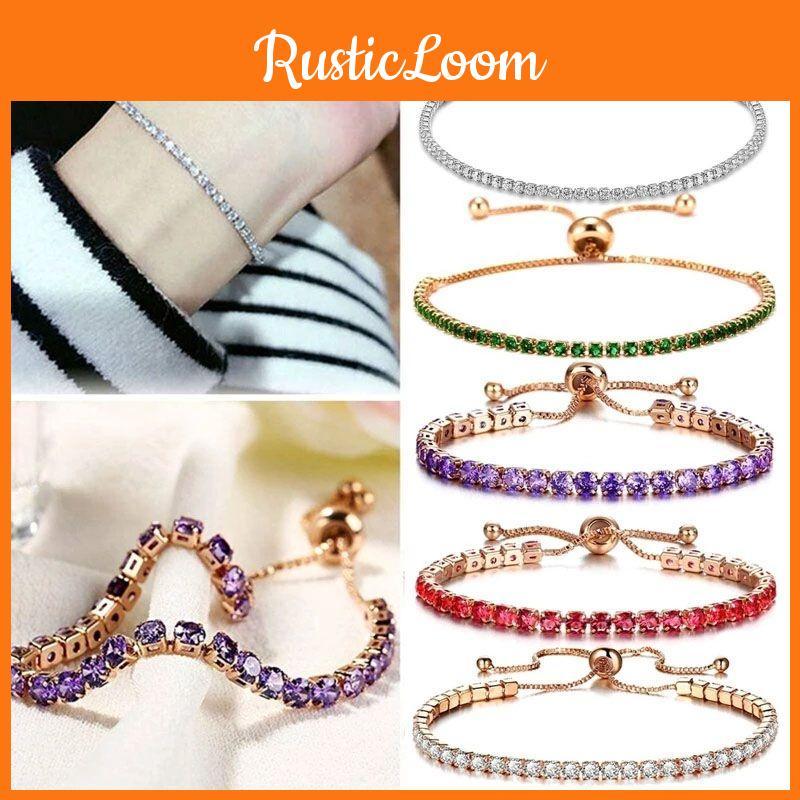 Stylish And Adjustable Crystal Bracelet Bangle For Women No Fading