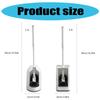 Compact Bathroom Brush and Holder Set for Deep Scrubbing In Tight Space Curved Design Toilet Bowl Scrubber Long Handle