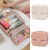 Practical PU Makeup Organizer Multiple Pockets Ergonomic Cosmetic Pouch Toiletry Storage Case for Women Travel Essential