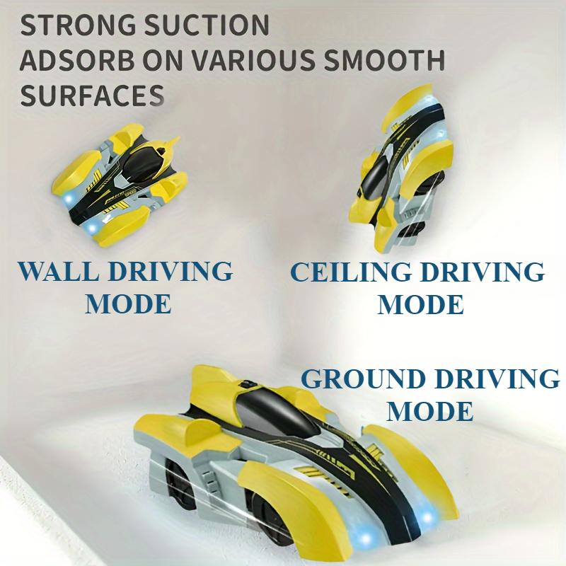 Wall Climbing Remote Control Car 360° Rotating RC Stunt Car with Headlight Rechargeable RC Car Wall Climber Toys Gifts for Boys
