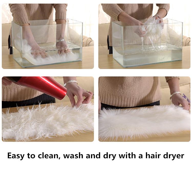 Artificial Sheepskin Imitation Wool Faux Fur Rug For Sofa Hairy Carpet Parlor Room Floor Mat Fluffy Soft Area Blanket Seat Pad