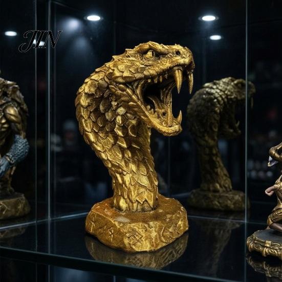 Kids Creative Play Toys 3D Printed Snake Figurine, Realistic Serpent Sculpture, Stress Relief Animal Desk Decor, Educational Wildlife Toy for Gift