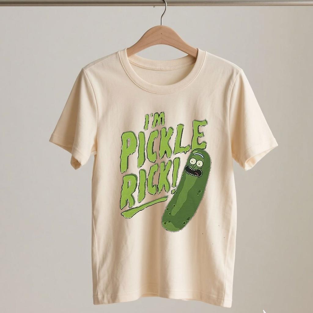 I'm Pickle Rick Mens T Shirt Cool and Funny Morty Design Schwifty Joke Design Streetwear Casual Tee Top Funny Tshits Cotton Tees
