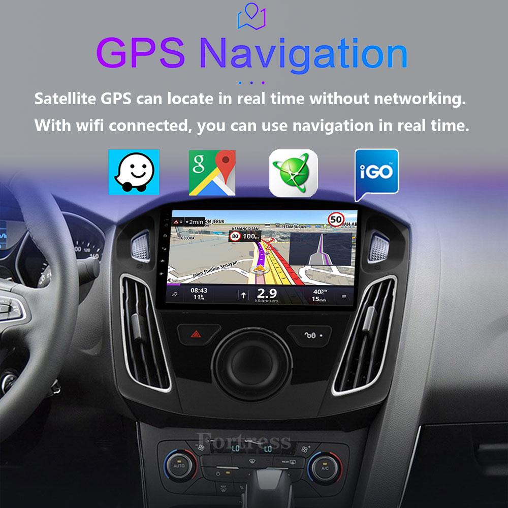 Car Radio Stereo For Ford Focus 3 MK3 2011-2019 Car Media Player GPS Screen Headunit Carplay Android14 Auto Support 360 Camera