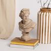 Nordic Style Greco-Roman Classical Bust Sculpture Resin Living Room Decorative Accent (30 Cm, Beige)