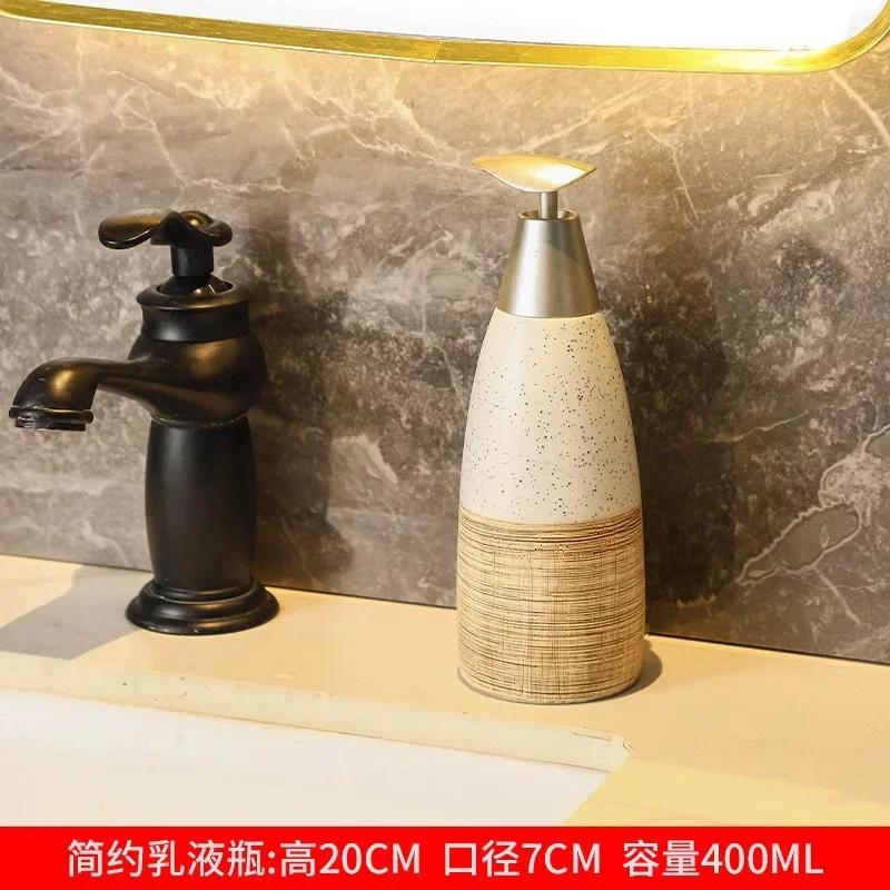 Ceramic Shower Gel Bottle Lotion Bottle Hand Sanitizer Bottle Soap Dispenser Lotion Container Bathroom Accessories Products