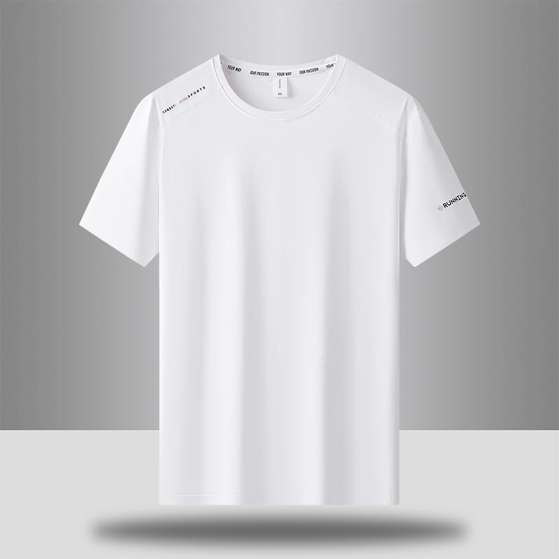 Summer Short Sleeved Men's Sports Short Sleeved Casual T-shirt Men's Casual Sports Quick Drying Short Sleeved T-shirt